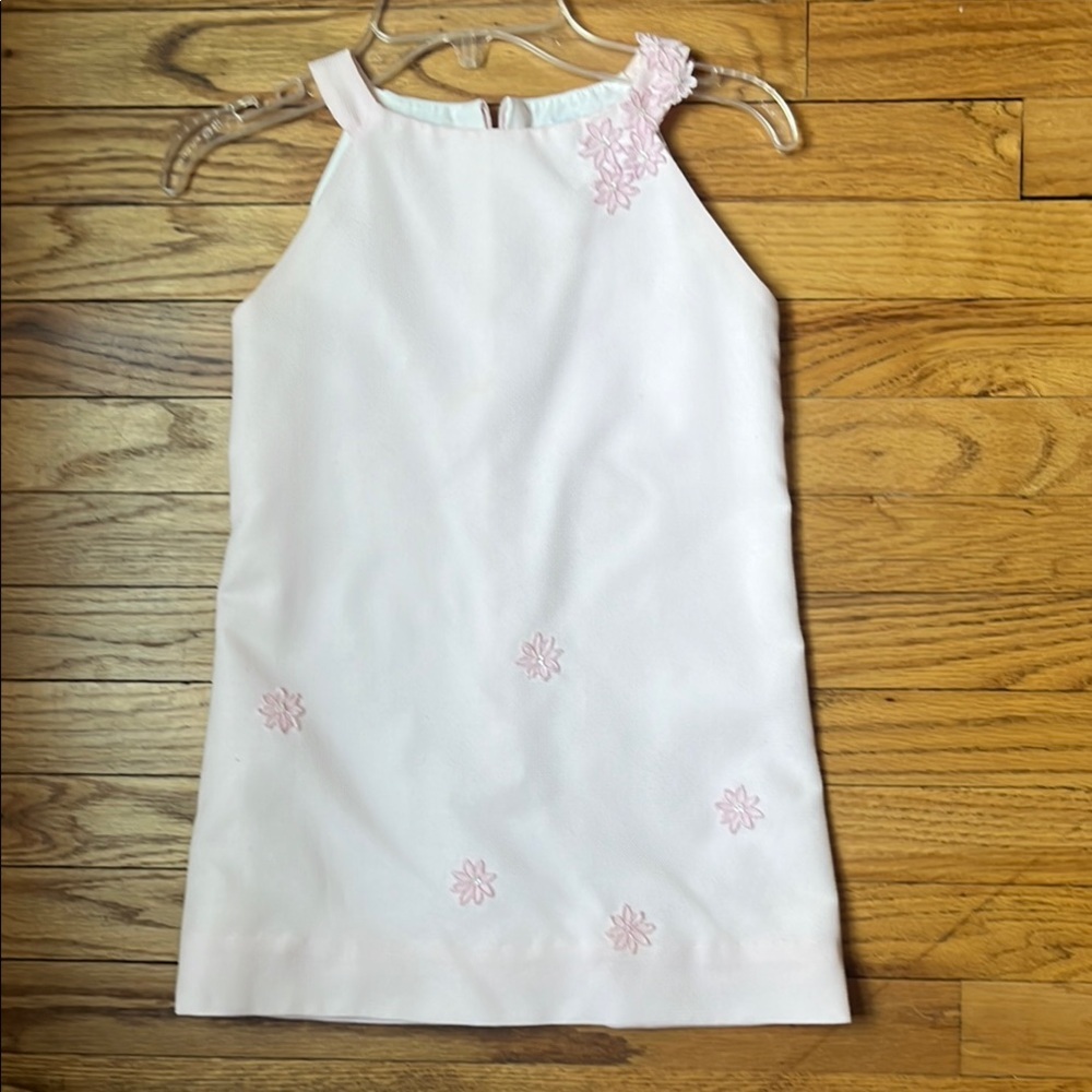 Elegant Pink Kids Dress with Floral Accents